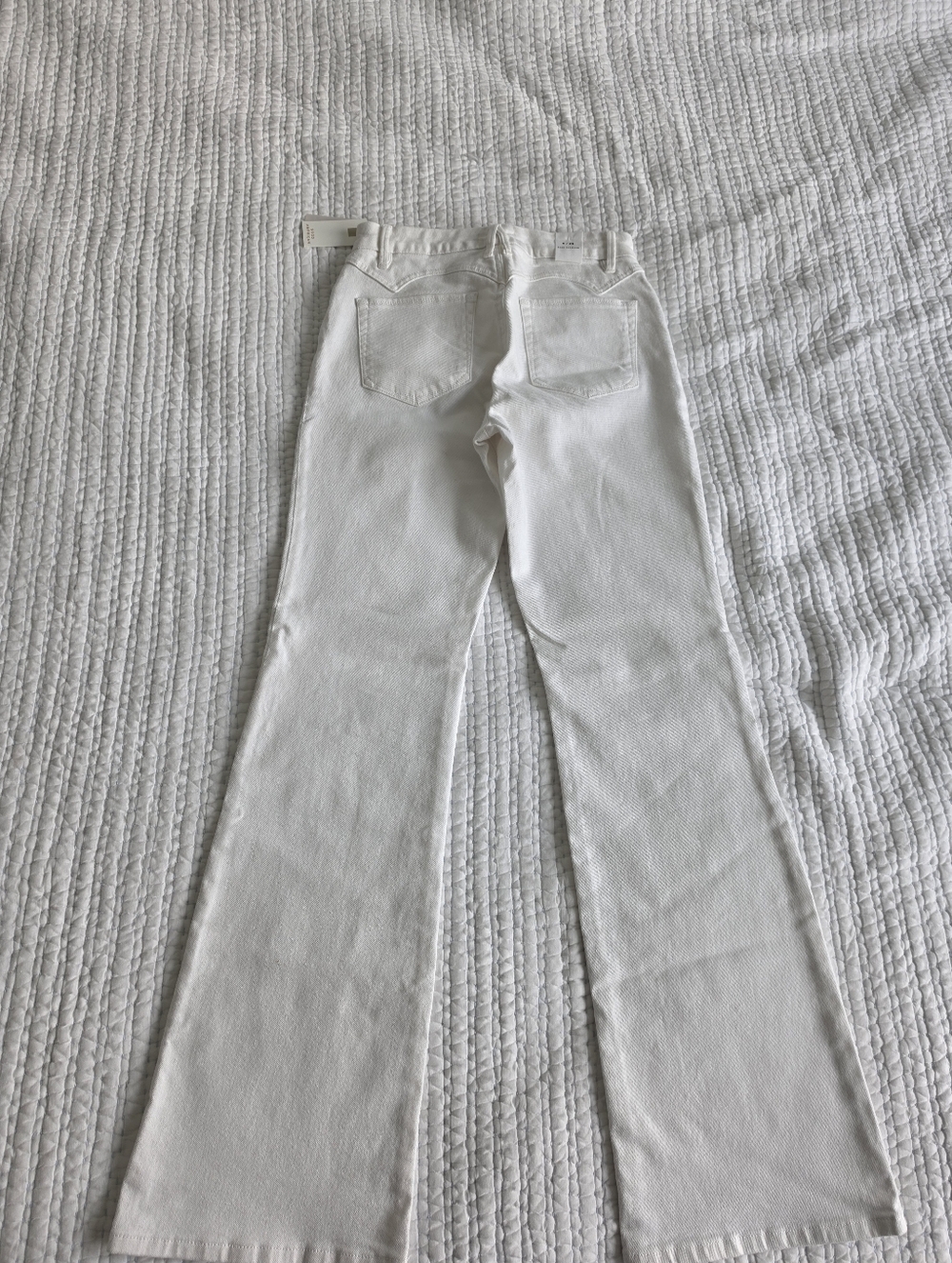 Good American Good Classic Slim Bootcut Jeans White NWT Size 8/29 High Rise Flar - Picture 6 of 12